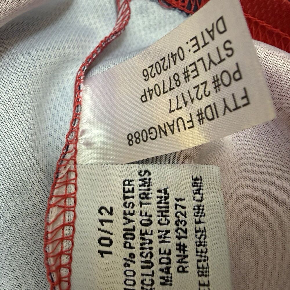 Harper & Ivy Girls France Soccer Jersey 10/12 Blue Red Stripped Polyester Top - Picture 7 of 9